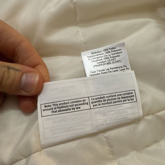 NWT Eddie Bauer Womens White Jacket Down Highland Snow Puffer Soft Shell Ski‎ XS - Picture 16 of 16